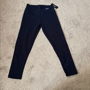 NWT Nirlon High Waisted Leggings with Side Pockets - Navy Blue